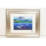 Daniel Campbell (Scottish b.1951), 'Sailing Out, Loch Lomond', print, signed lower right, 24 x 34cm,