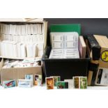 A large collection of cigarette, cigar and trade cards, many sets, 1500+ cards in sleeves and loose