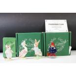 Three Beswick figures, comprising: Peter Rabbit, Jemima Puddle-Duck and Tom Kitten, all boxed,