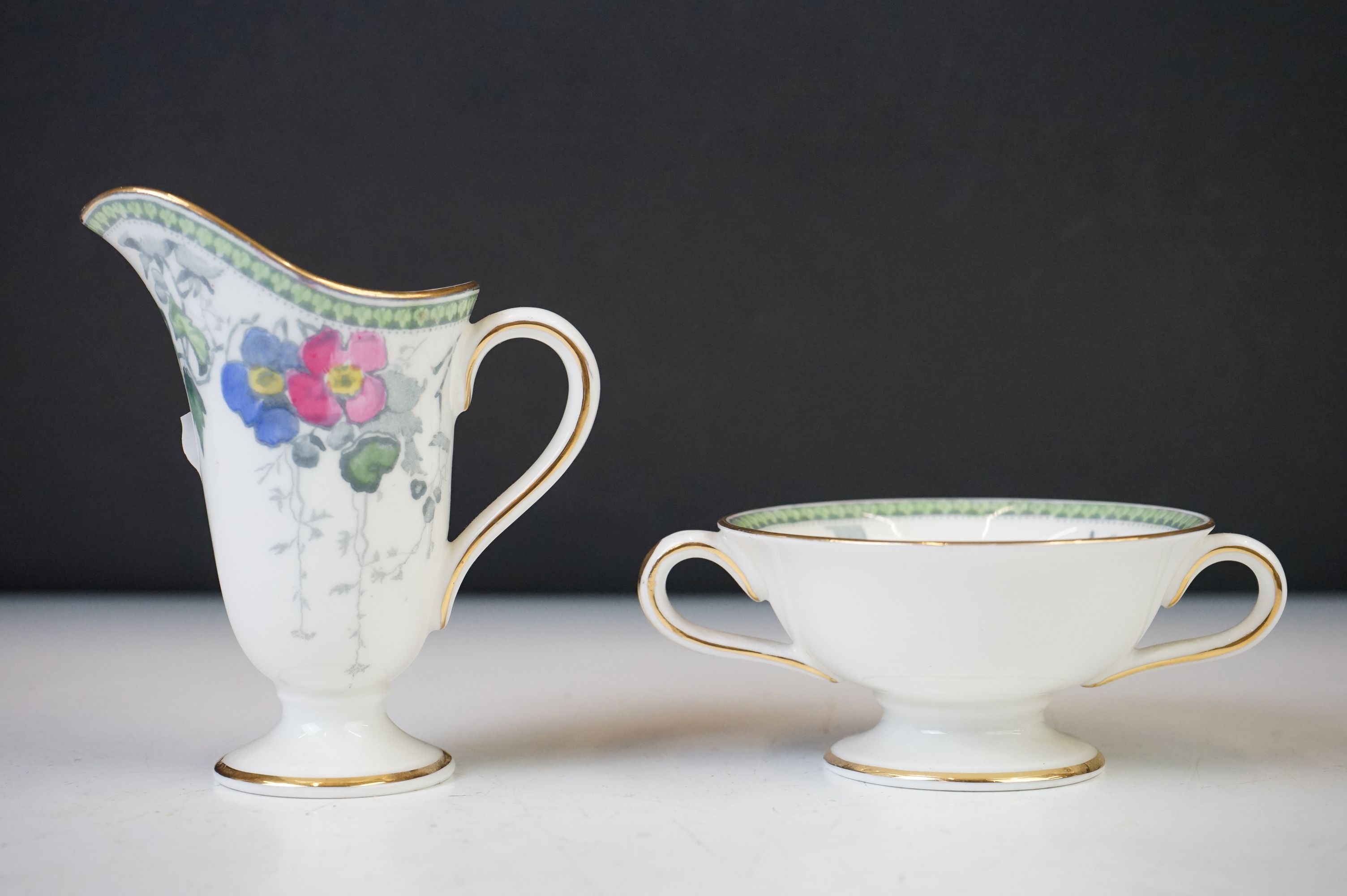 Art Deco Royal Doulton coffee service, comprising coffee pot and cover, milk jug, twin-handled sugar - Image 8 of 15