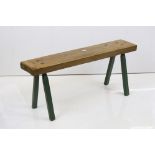 Pine Two Seater Kitchen Bench, 86cm long x 37cm high