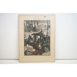 Ken Sprague (1927-2004) - A limited edition print of soldiers and pollcemen travelling in a van