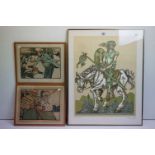 Schachner, Signed Limited Edition Print of Don Quixote, no. 52/175, image measures 66cm x 51cm,