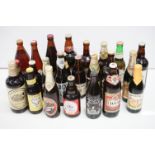 A collection of bottles of British and foreign beer and lager