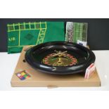 Jaques of London Boxed Roulette set with American roulette wheel (40cm diameter), multicoloured