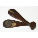 A set of Antique Chinese opium scales within carved wooden fitted case.