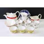 Mixed tea ware to include early 20th century Royal Worcester yellow ground tea ware with gilt