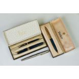 Pens - Parker 17 Super Duofold Navy Fountain Pen and Pencil set, Parker 61 Teal Fountain Pen with