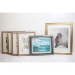 Schubert, seascape, oil on canvas, signed lower left, 29.5 x 39.5cm, framed, Karen Buckley 'The Eyes