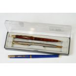 Pens - Parker Classic International Thuya Laque Ballpoint, Parker Insignia Silver Cisele Pattern