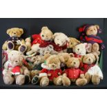 Large collection of Harrods Annual Bears featuring 2003, 2005, 2008, 2013, 2008, 2009, 1999, etc