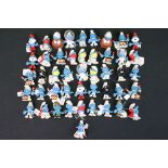 Smurfs - 44 original Smurf figures to include early Schleich & Peyo examples, some duplication,