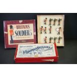Two boxed Britains metal figure sets to include No. 28 British Soldiers - Mountain Artillery with