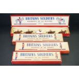 Four boxed Britains ' Regiments Of All Nations ' metal figure sets to include No. 77 The Gordon