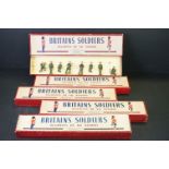 Five boxed Britains ' Regiments Of All Nations ' metal figure sets to include No. 2083 The Welch