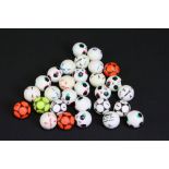 Subbuteo Ball Bag - 29 various original balls to include Tango, World Cup Italia 90, and Mitre