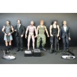 Six custom built 1/6 TV related figures to include 2 x The Walking Dead (Zombie Shane & Abraham),