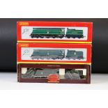 Three boxed Hornby OO gauge locomotives to include Top Link R310 BR 4-6-2 Battle of Britain Class