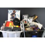 Collection Of James Bond Collectibles to include 2 x boxed Martini Shaker (1 x sealed), 1 x