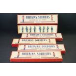 Five boxed Britains ' Regiments Of All Nations ' metal figure sets to include No. 2044 U.S. Air