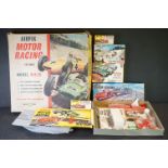 Quantity of Airfix Motor Racing to include boxed MR15 set containing 2 x slot cars, built and part