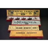 Four boxed Britains ' Regiments Of All Nations ' metal figure sets to include No. 1613 British
