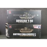 Radio Control - Two boxed Heng Long 1/16 r/c tanks to include Russian T 90 2.4GHz Main Battle Tank