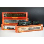 Four boxed Hornby OO gauge locomotives to include R074 BR Battle of Britain 41 Squadron, R315 LMS