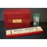 Boxed Britains World War II British 25PD Field Piece With Crew metal figure set, no. 17587, plus a