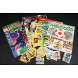 Four Panini football sticker albums, comprising: Mexico 1986 (appears complete), Football 1987 (