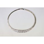 Ladies silver fancy necklace marked Italy 925.