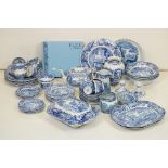 Collection of Spode Italian blue & white ceramics to include teapot & cover, 8 teacups & saucers,