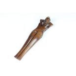 Treen Carved Nutcracker in the form of a Naked Lady, 34cm high