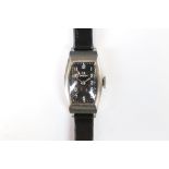 A vintage ladies omega wristwatch with black dial