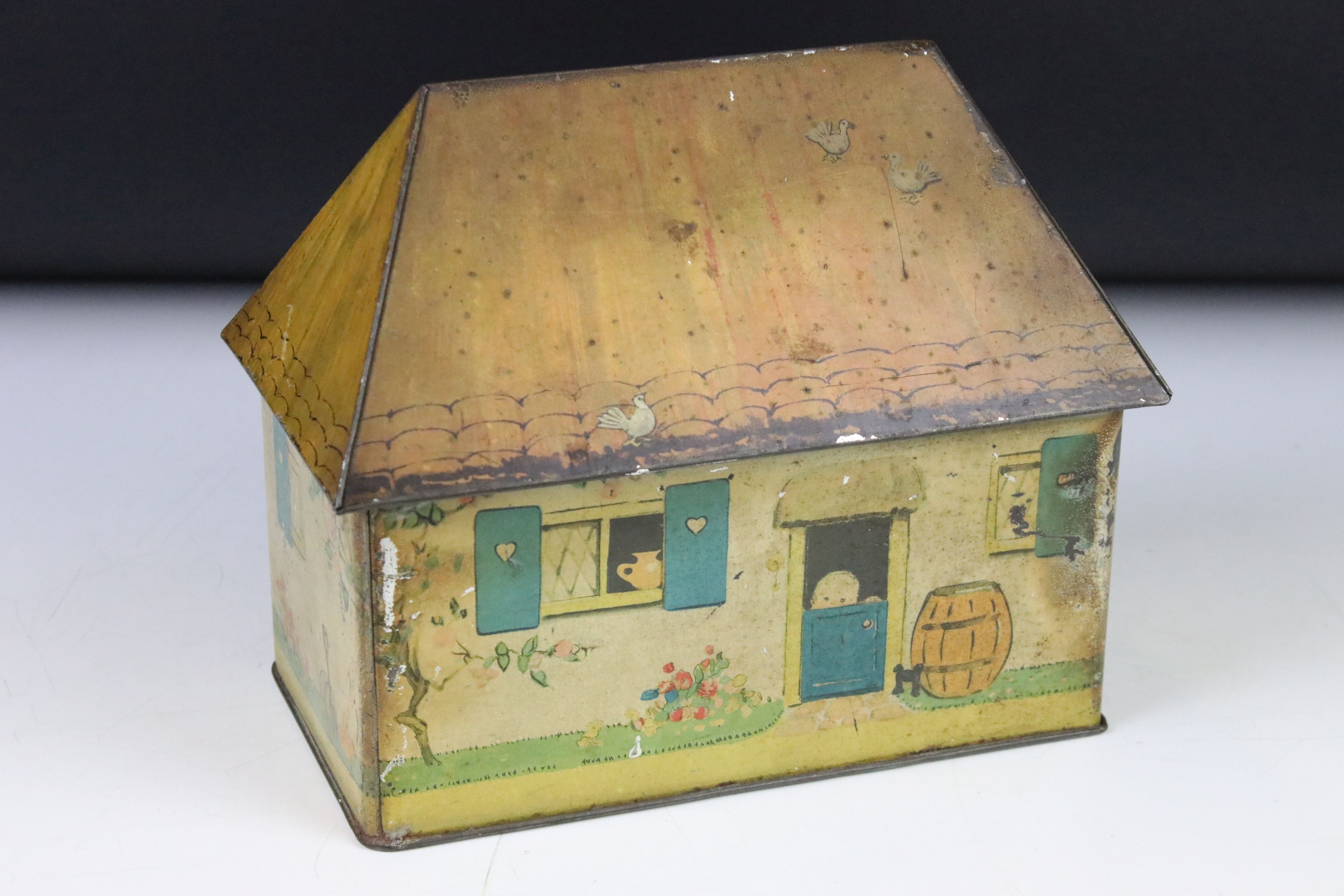 William Crawford & Sons "The Lucie Attwell Kiddibics" biscuit tin moneybox, approx 20.5cm wide - Image 2 of 4