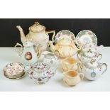 19th century onwards mixed tea ware, 17 pieces, to include Noritake, Foley, 19th century Imari,