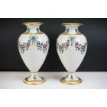 Pair of Large Early 20th century William Moorcroft for James Macintyre Baluster Vases decorated in