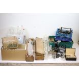 A very large collection of scientific chemistry equipment to include bunson burners, test tubes,