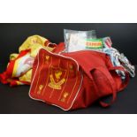 Collection of Liverpool Football Club items, to include: zip up bag, bedding set, Adidas football