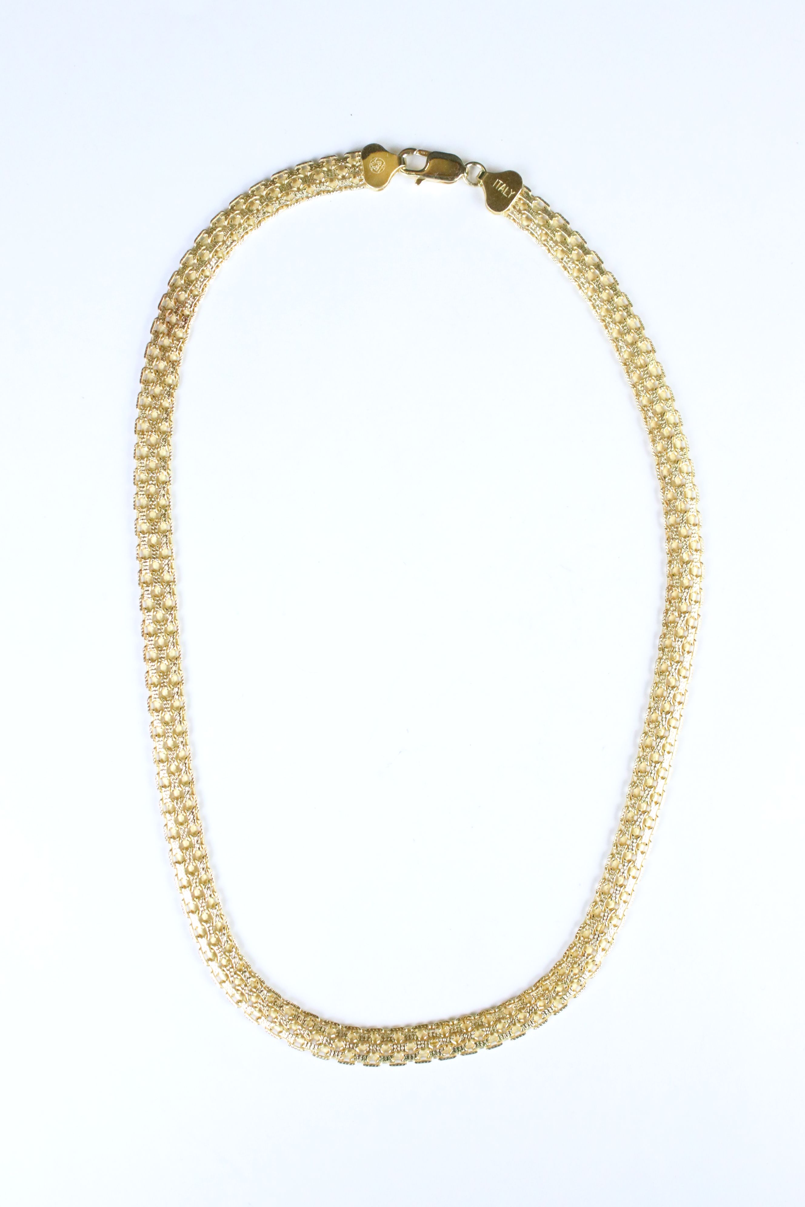 Italian silver gilt ladies necklace.