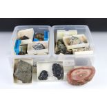 A large collection of mineral specimens to include Rhodinite, Tourmaline, Calcite, Citilorenite....