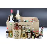 Quantity of wines, spirits, ciders and a selection of miniatures, bols selection along with many