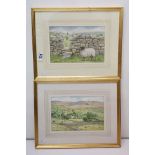 John Chalkley (1938 - 2009 ) Pair of Yorkshire Dales Watercolours including Mallerstang Landscape