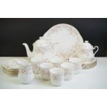 Royal Albert 'For All Seasons - Autumn Sunlight' tea service to include teapot & cover, 6