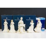 Five Royal Doulton porcelain lady figures to include The Enchantment Collection - Musicale (HN2756),