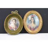 Late 19th / early 20th century English School portrait miniature of a young lady (signed Ruby?, 8.