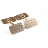A pair of fully hallmarked 9ct gold chain link cufflinks.
