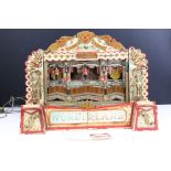 Handmade travelling fairground organ show model, with illuminating lights.