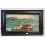 Oil painting of an Irish Landscape 'Lough Anure' Co. Donegal, 18cm x 34cm, framed and glazed