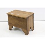 Pine box stool, 37cm long x 29cm high